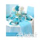 Chemin de table fête 30cmx10m turquoise - B01N9R05YV